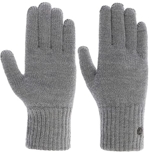 LIERYS Merino Damenhandschuhe (S-XL) - Handschuhe aus 100% Merinowolle - Made in Italy - Herbst/Winter grau L/XL