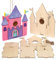 Baker Ross Lot de 2 nichoirs en bois AT996 Castle, nichoirs à peindre et à décorer pour les activités artistiques et artisanales des enfants ou les projets de jardin