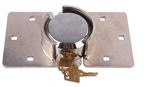 Round Trailer Lock Shackle-less Padlock 73mm Anti-Theft Security Heavy Duty Vehicle Outdoor/External Rating