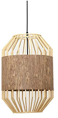 WFZRXFC Rugby Bambus-Kronleuchter handgemachtes natürliches Bambus-Weberei Pendelleuchte Untersuchungsraum Büropapier Wohnzimmer Dekoration Light Fixture Edison Single Head E27 Deckenleuchte