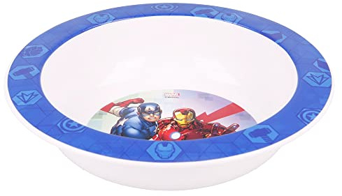 Stor Avengers Schüssel für Kinder - Plastikschüssel Müslischale - Kunststoff Müslischüssel - Plastik Breischale Baby - Kinderschüssel BPA-Frei