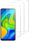 QUITECO Protector Pantalla para Xiaomi Redmi Note 9 [3 Piezas] Vidrio Cristal Templado