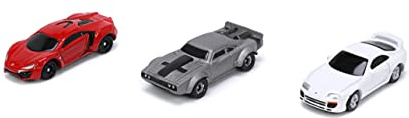Jada JAN32482 Hollywood Rides-Nano Fast and Furious 3 Car Set Collectible Miniature, Multi, One Size