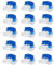 15 pz connettore cavo impermeabile 3 fori connettori cavi elettrici crimpati connettore tosaerba riempito di gel con, 314 connettori cavo perfetto per giardino ed esterno, blau
