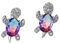 HCMA Blau Lila Oval Farbverlauf Zirkon Regenbogen Steinschildkröte Ohrstecker Für Frauen Modeschmuck Multicolor Kristall Ohrringe Geschenk