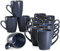 vancasso Kaffeetassen Steingut, BUBBLE 12-teiliges Tassen Set, 380ml Kaffeebecher mit Henkel