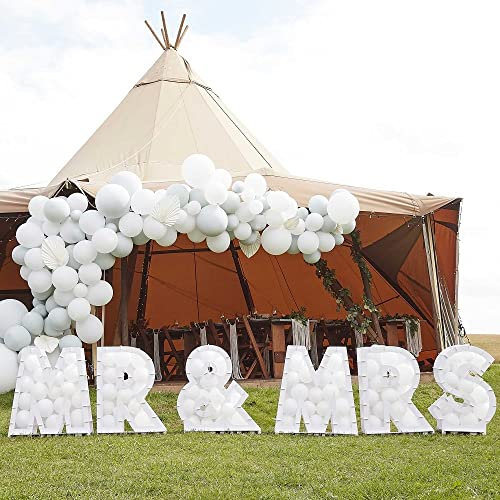 DIY Set XXL Luftballon-Kästen Buchstaben-Boxen Schriftzug MR & MRS / MR & MR / MRS & MRS Luft-Ballon-Girlande Hochzeits-Ballons Zubehör Hochzeits-Foto Hochzeits-Deko Liebe Dekoration aus Pappe