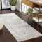 Livabliss Phuket Teppich Läufer modern – Abstrakt Design in Marmor Optik für Wohnzimmer 80x220 cm, Esszimmer, Schlafzimmer – Marmor Teppich groß, weicher Teppich Kurzflor, Grau, Silber, Elfenbein