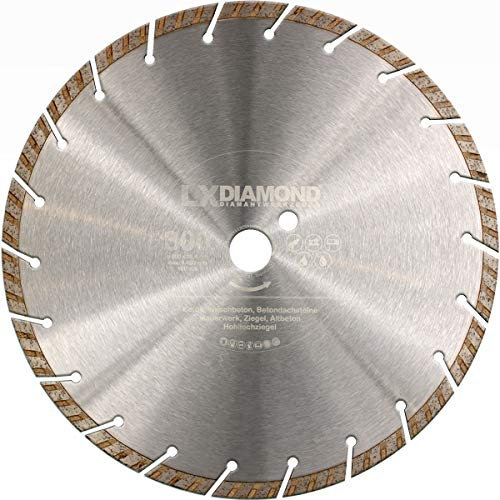 LXDIAMOND Diamant-Trennscheibe 300mm x 30,0mm Turbo Premium Diamantscheibe für Beton Stein Universal Waschbeton Diamanttrennschiebe 300 mm