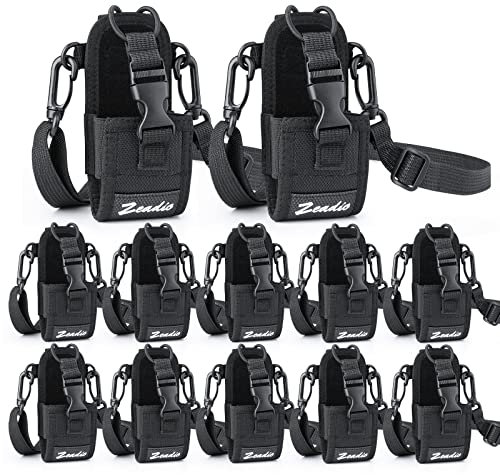 Zeadio Versatile Two-way Radio Case, Universal Durable Holster Pouch Case Holder for Two-way Radio Walkie Talkies (ZNC-D, Pack of 12)