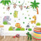 Runtoo Wandtattoo Waldtiere Dschungeltiere Wandsticker Giraffe Elefant Löwe Wandaufkleber Kinderzimmer Babyzimmer Mädchen Junge Wanddeko