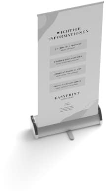 easyprint Rollups / Banner mit Druck - 1 Stück - Design Artistry - Farbe + Ausführung wählbar - personalisiert - online anpassen (Weiß - Premium - 850 x 2000 mm)