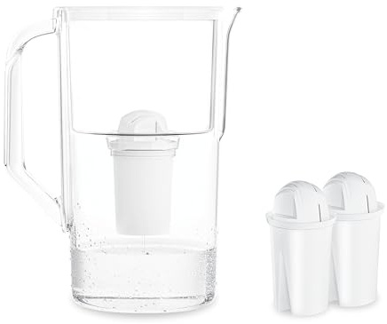 Wessper Wasserfilter Kanne 2,8 l, mit Filter Classic - Weiß