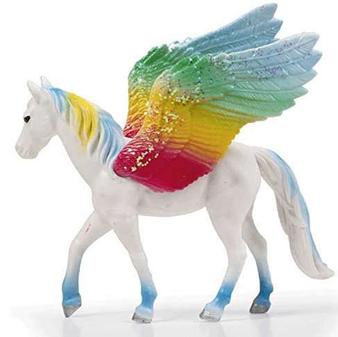 CRAZE Cavally Fantasy - Pegasus Jasper, Pferde Spielzeug Mädchen und Jungs, Regenbogen Pony mit Glitzerflügeln 43677