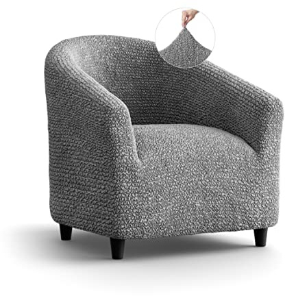 PAULATO - Housse Fauteuil Cabriolet en Microfibre, Tissu biélastique Résistant aux Rayures Lavable en Machine, Technologie Brevetée WavyTech et Certification Oeko-TEX - Made in Italy Cendre
