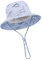 TOMEEK Sombrero de Sol para Bebé Gorro Bebe Verano Gorra Pescador Protección Solar Bebé Niños y Niñas UPF 50+ Gorra Playa Plegable con Correa Ajustable para la Barbilla y ala Ancha, Azul, Talla S