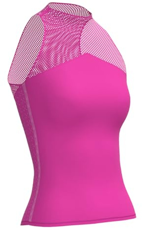 PRS Camiseta técnica de mujer para correr, fitness, yoga, camiseta deportiva sin costuras, ligera y transpirable, Camiseta de tirantes fucsia, M/L