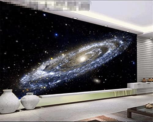 XLMING Papier Peint 3D Galaxy Trou Noir Lumineux Plafond Mural Salon Fond Peinture Murale Décorative-250cm×170cm