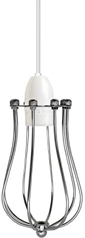 LEDSone Pantalla de metal rústico rojo vintage retro industrial con forma de globo en forma de jaula de alambre para decoración del hogar, accesorio de sombra para sala de estar, cocina