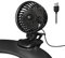 OUILA Clip-On USB Fan - Quiet 5V/1A Mini Cooling With Stepless Speed Regulation, 360° Rotation for Office, Home, Stroller, Car, Camping, Travel