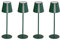 Led Akku Tischlampe Grün 4er Set stufenlos dimmbar IP54 - Tischlampe Esstisch 3000k,Led Stehlampe batteriebetrieben 369mm, Nachttisch Lampe nachttisch lampe kabellos, Led Tischleuchte kabellos