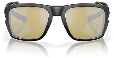 Costa Del Mar Herren King Tide 8 Rechteckige Sonnenbrille, Black Pearl/Sunrise Silver Mirrored 580g, 60 mm