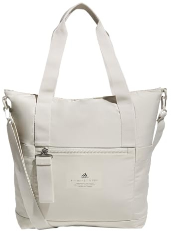 adidas Unisex All Me Tote für Damen, Große Umhängetasche mit Schultergurt Tragetasche, Alumina Beige/Grau Four