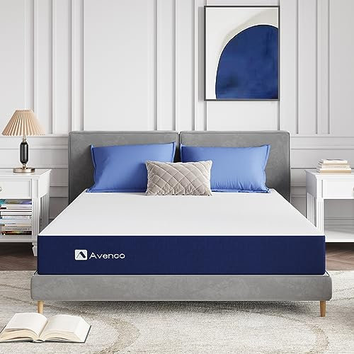 Avenco Matratzen 180x200,Gel Gedächtnisschaum Matratze, Comfort High Elastic Memory Foam Matratze, Mittelfeste Hybridschaum-Matratze für kühlen Schlaf ,Öko-Tex Zertifiziert
