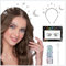 Singtis Mond Haarreif & Sterne Mond Stirnband Silber – Glitter Haarreif mit Strasssteinen und Glitzer Gesicht Sticker für Karneval, Fasching, Halloween, Musikfestival und Party