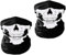BANDIDOS Lot de 2 masques de moto en forme de tête de mort, masque demi-visage pour moto, ski, fête, sport, Halloween, vélo, moto - Noir, noir/blanc, taille unique