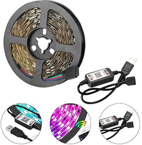 OSALADI Usb-betriebene Streifenlichter Fernbedienung 2 M Rgb- -lichtstreifen App-gesteuerte Tv-hintergrundbeleuchtung für Die Inneneinrichtung