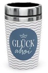 Thermobecher Isolierbecher Thermo Kaffeebecher To Go 240ml (Glück ahoi)