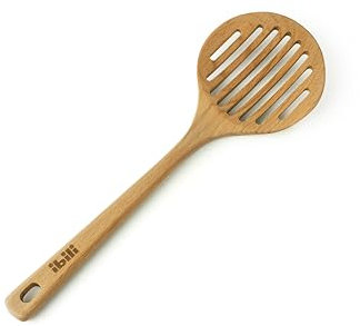 IBILI - Espumadera de Madera 34 cm - Madera de Haya con Revestimiento de Aceite