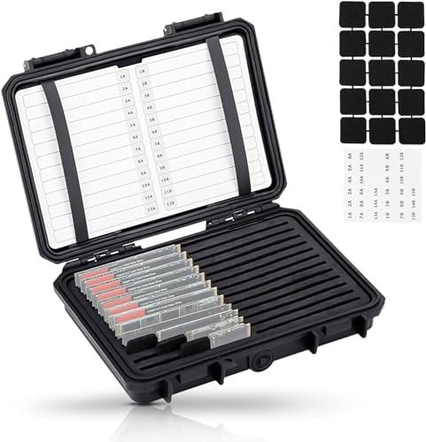 24 Slots M.2 2280 2260 2242 2240 2230 Case, Stabiles M.2 NVMe SSD Card Case mit Etikett & Notizpapier, Wasserdicht & stoßfest M.2 2280 SSD Holder Vertical Style M.2 Drive Organizer Box