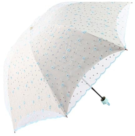 Katutude Parapluie Anti UV Femme, Parapluie de Broderie de Dentelle Parapluie Pliant Femme en Dentelle Brodée Parapluie Portable Compact Ombrelle Voyage Parasol en Dentelle Vintage Pour Filles Femme