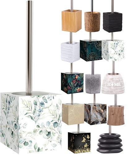 Sanilo WC Bürste, viele schöne Klobürsten zur Auswahl, hochwertige Qualität, Elegantes Design (Eukalyptus)