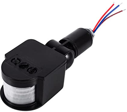 Interrupteur mural avec détecteur de mouvement PIR infrarouge de sécurité extérieur de 180 degrés, facile à installer, automatique, large portée de