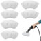 DWFEYOI Panni in microfibra per pulitore a vapore - Set 6x panno per pulire vetri interni auto - Strofinacci ricambi 19x8cm Stracci lavabili - bianco,vaporella pulitore vapore casa