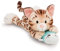 NICI Kuscheltier Katze Bengal mit Fisch 30cm - braun - Weiches Plüschtier – niedliches Stofftier zum Kuscheln & Spielen – tolle Geschenkidee für Kinder & Erwachsene - 62152