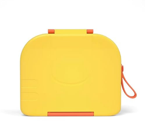 Pick Box - Hot & Cold - 3 Compartment Lunch Box with Food Flask (Yellow)