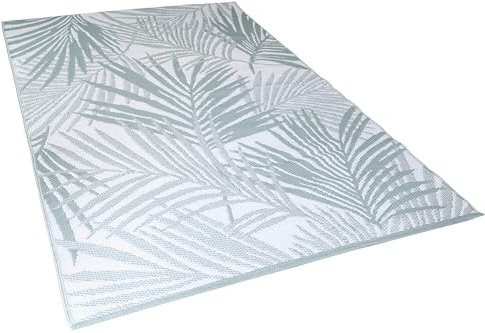 kynast exklusiv Outdoor Teppich 120 x 180 cm Blättermuster Wetterfest- & schmutzabweisend