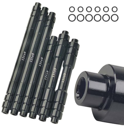 CARMOTTER Bicycle Thru Axle Hub Adapter 12/15mm to 9mm Quick Release Compatible with Road, Mountain, and Trainer Bikes (100mm-12to9mm)