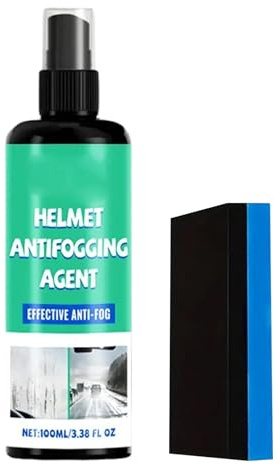 Casco de moto antivaho en espray | 100 ml seguro sin rayas limpiador de lentes, casco antivaho, para gafas de esquí, fútbol, deportes y