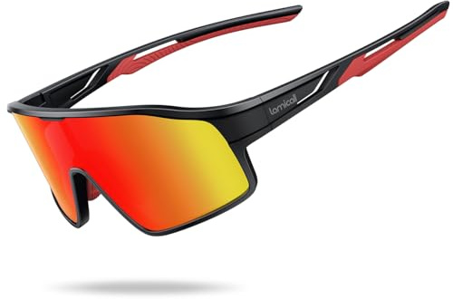 Lamicall Fahrradbrille Kinder, UV400 Polarisierte Sport Sonnenbrille Kinder | [22g TR-90 Ultraleicht] Verspiegelte Schnelle Brille für Junge & Mädchen, Laufbrille Fahrrad Brille für Laufen, Tennis, Golf
