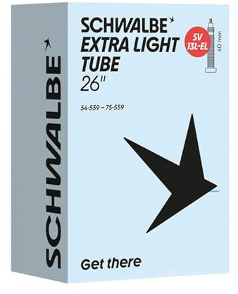 Schwalbe Fahrradschlauch SV13L-EL EXTRA Light 54/75-559 IB Black 40mm