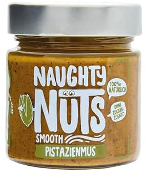 Naughty Nuts Pistazienmus Smooth – Vegane, 100% Natürlich, Ohne Palmöl & Ohne Raffinierten Zucker - 250g