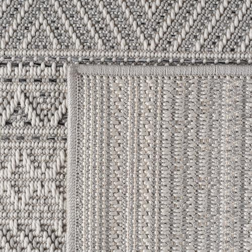 KADIMA DESIGN Balkonteppich Ethnisch Modern Witterungsbeständig Waschbar Langlebig Strapazierfähig Grau 160x230 cm Küche Balkon Terrasse Oeko-TEX Fußbodenheizung geeignet | VENTOUX