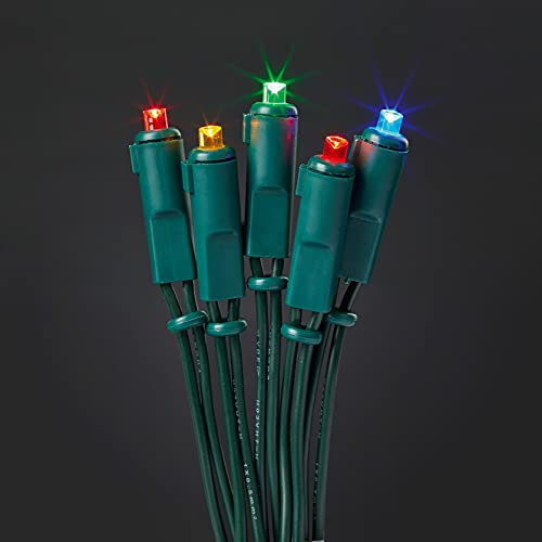 hellum Lichterkette 50 LED bunt Indoor 7,35 m Lichtlänge, 2x1,5 m Zuleitung Deko Beleuchtung Party 563559