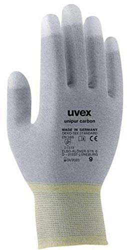 uvex 6055607 Nylon-Strick-HS,Unipur Carbon Montagehandschuh, Grau, 7
