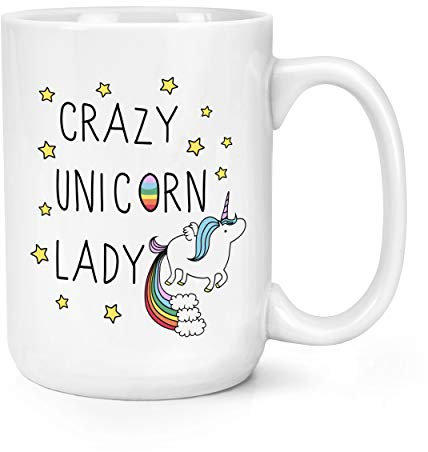 Crazy Unicorn Lady 15oz Large Cup Mug